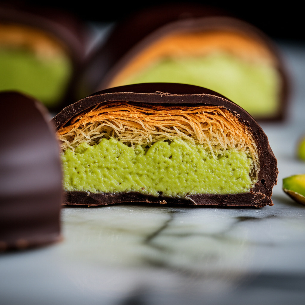 카다이프와 피스타치오 크림