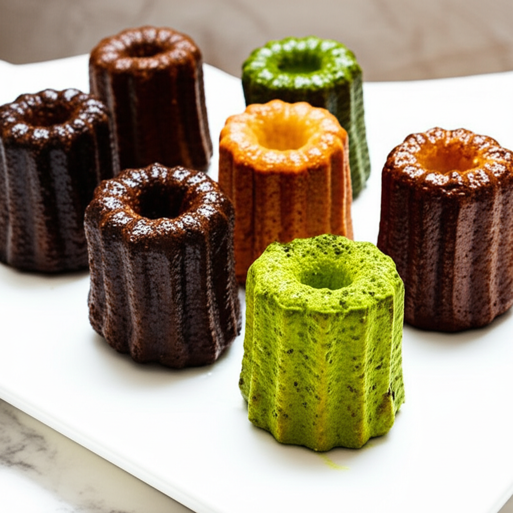 Fusion caneles - chocolate, matcha, earl grey