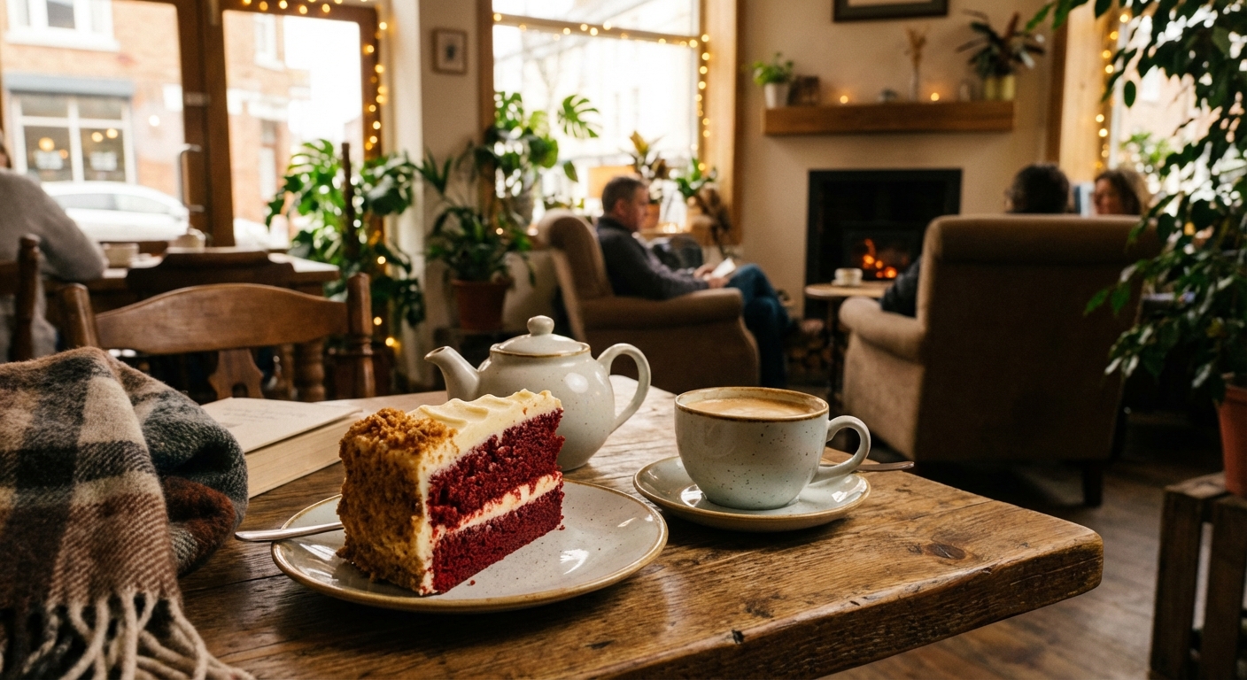 레드벨벳 케이크 즐기기