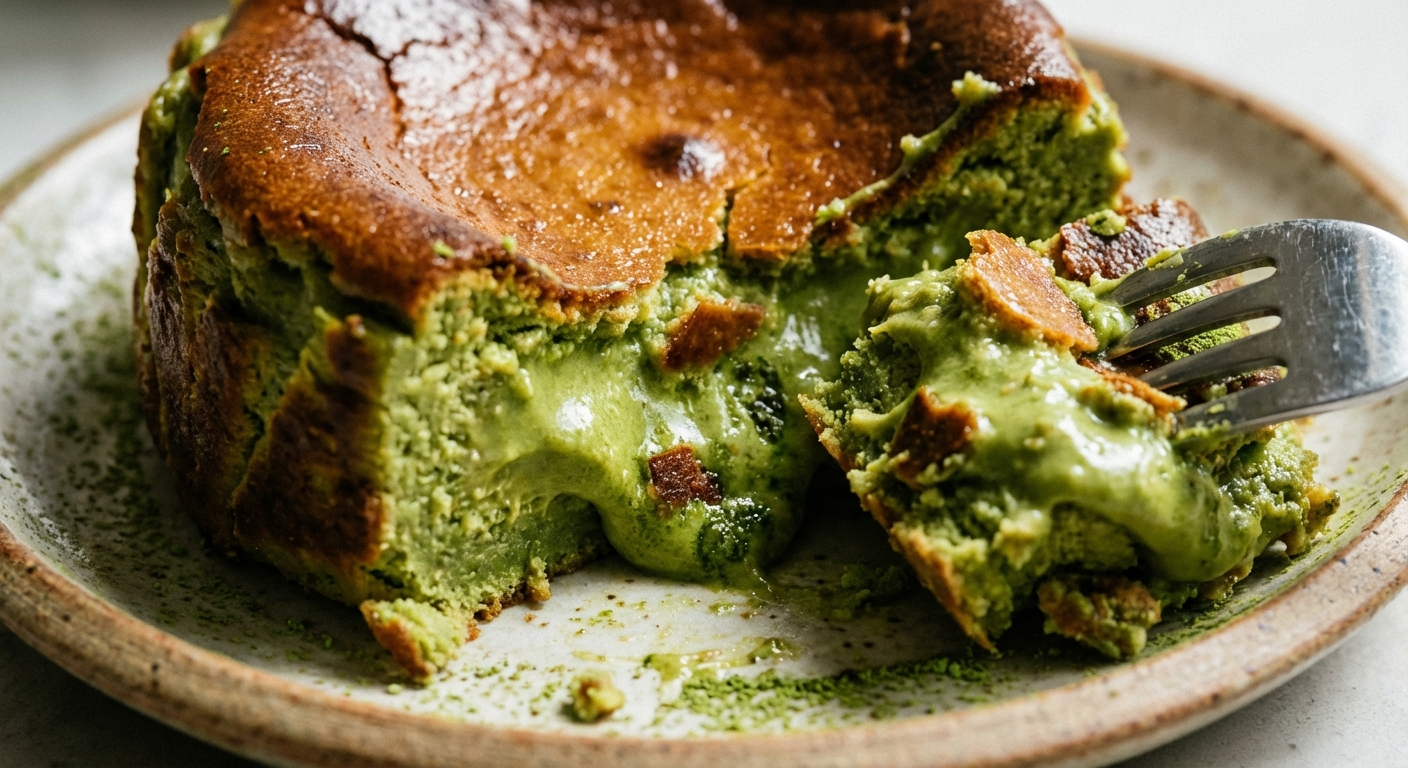 말차 바스크치즈케이크의 맛