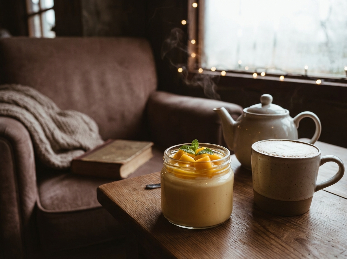 망고 푸딩 즐기기