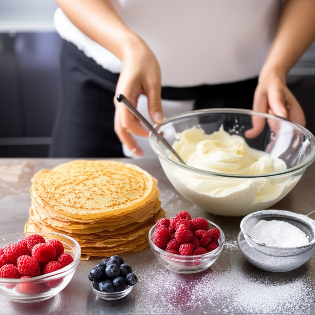 밀크레이프 만들기