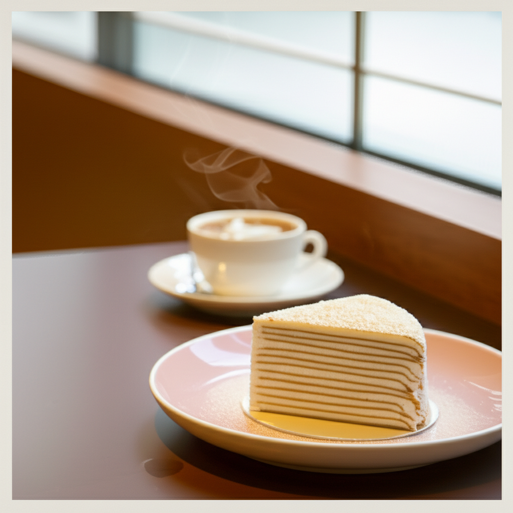 밀크레이프 즐기기