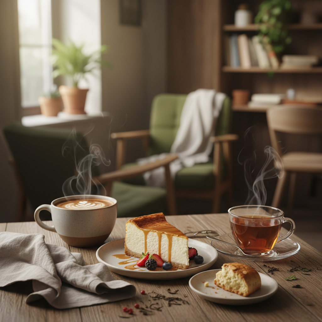 치즈케이크 즐기기