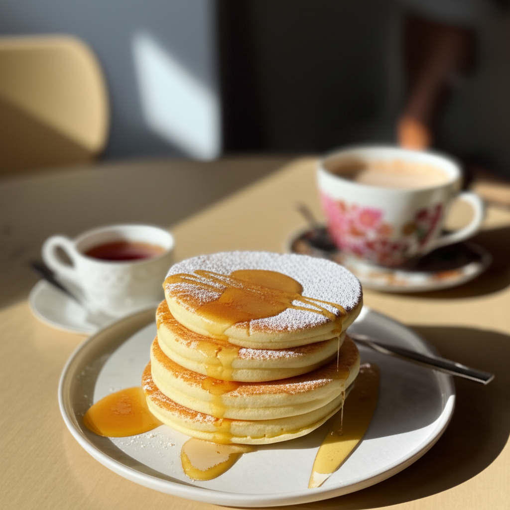 팬케이크 즐기기