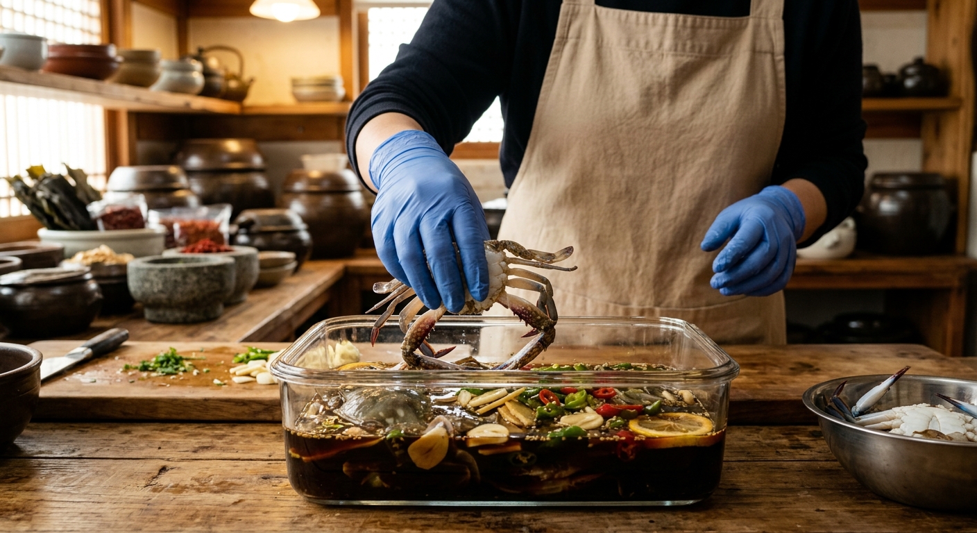 Preparing and seasoning the ingredients