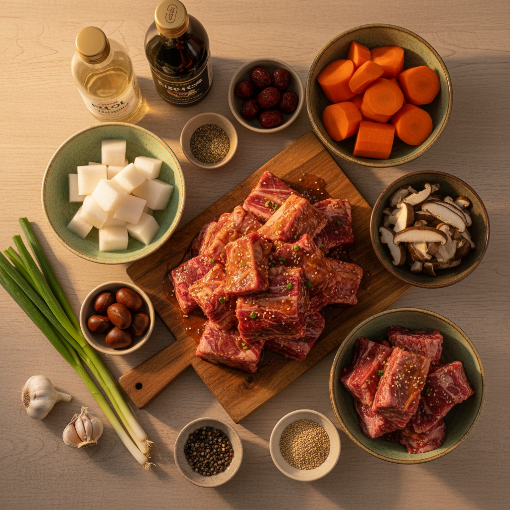 Key ingredients for 갈비찜