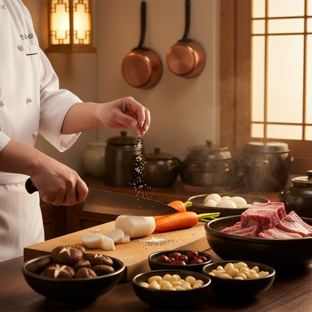 재료 손질과 밑준비 과정