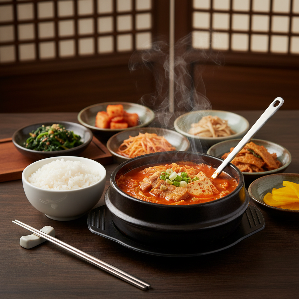 완성된 김치찌개