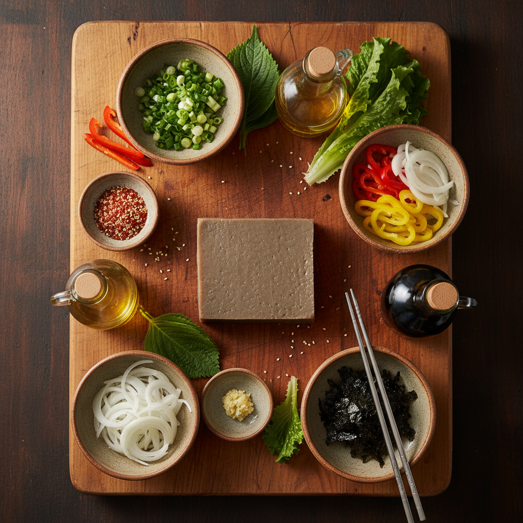 Key ingredients for 도토리묵