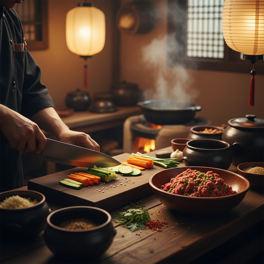 재료 손질과 밑준비 과정