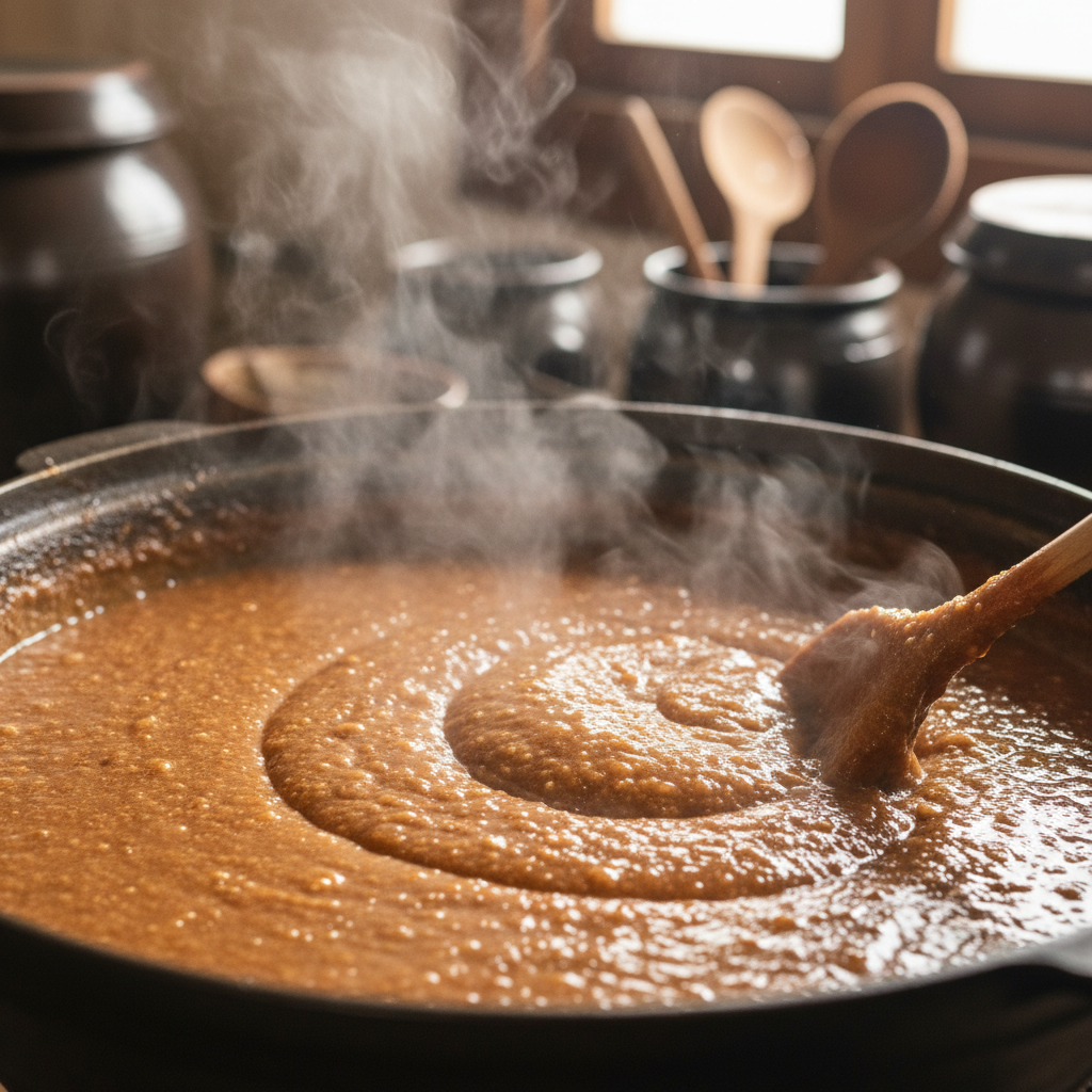 정성스럽게 완성되어 가는 도토리묵