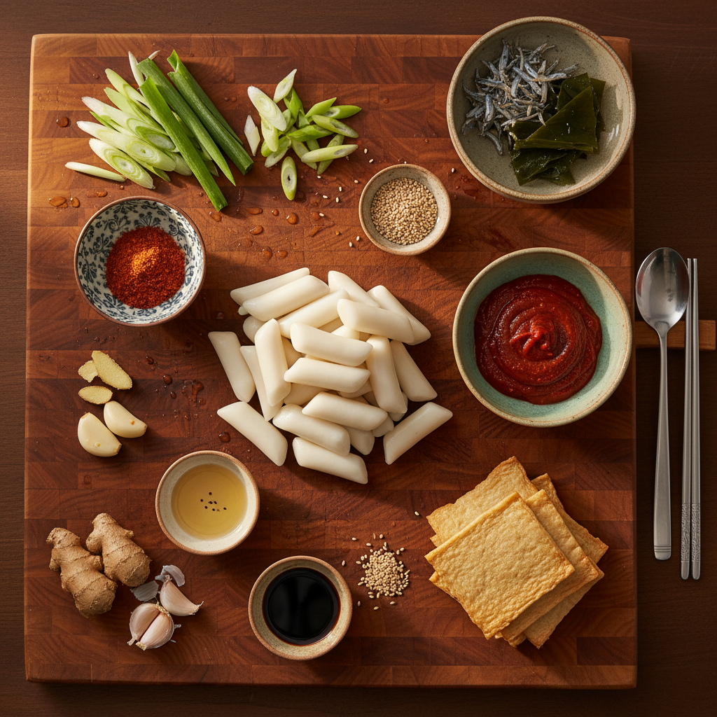 Key ingredients for 떡볶이