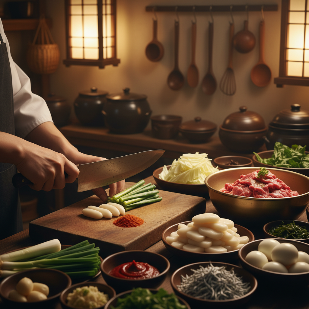 재료 손질과 밑준비 과정