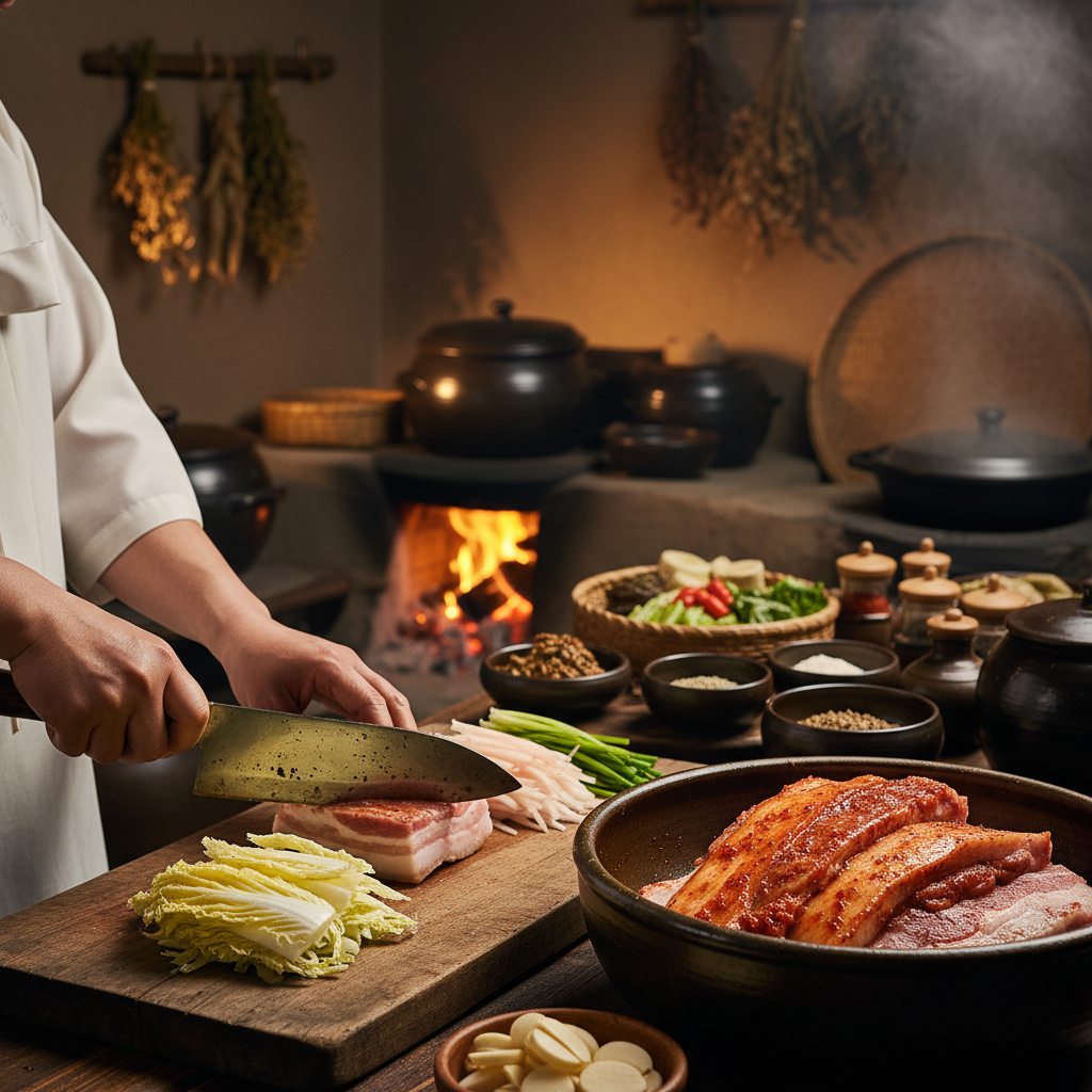 재료 손질과 밑준비 과정