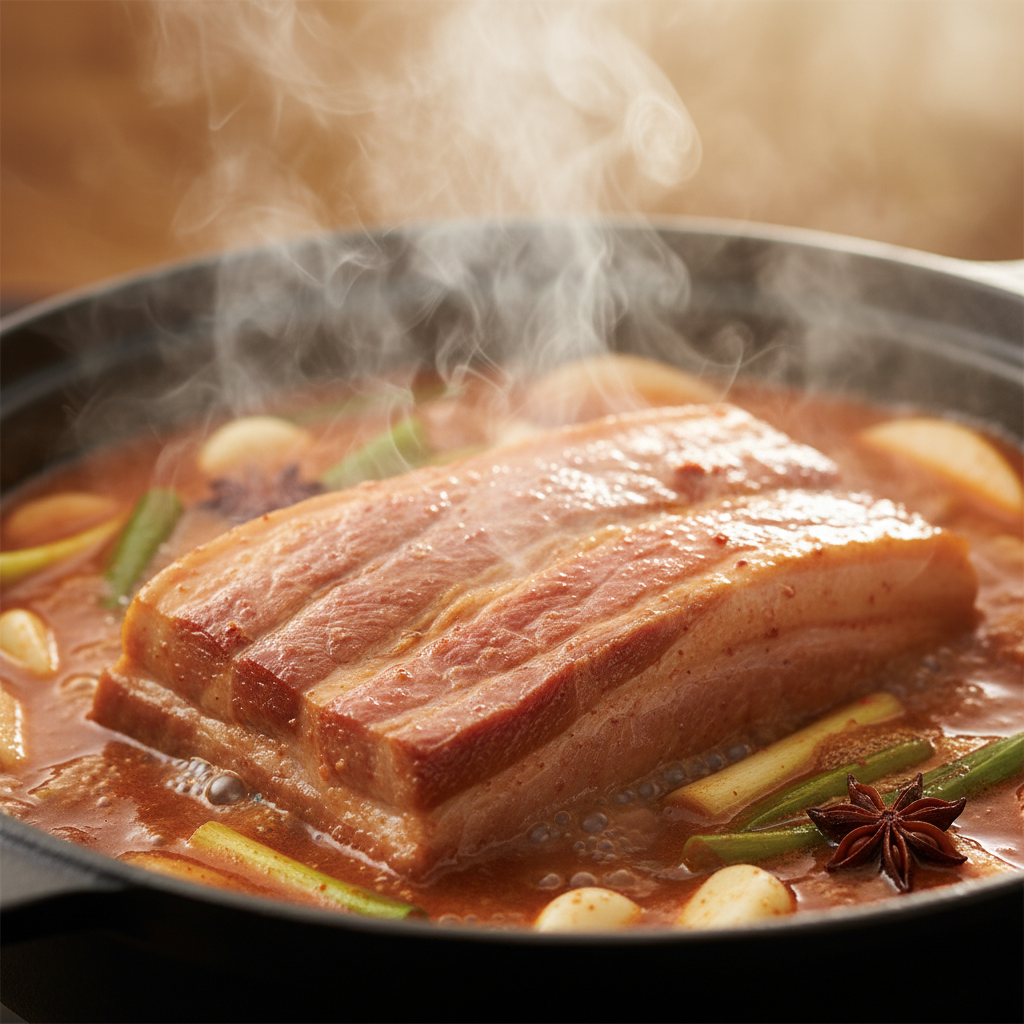 정성스럽게 완성되어 가는 보쌈