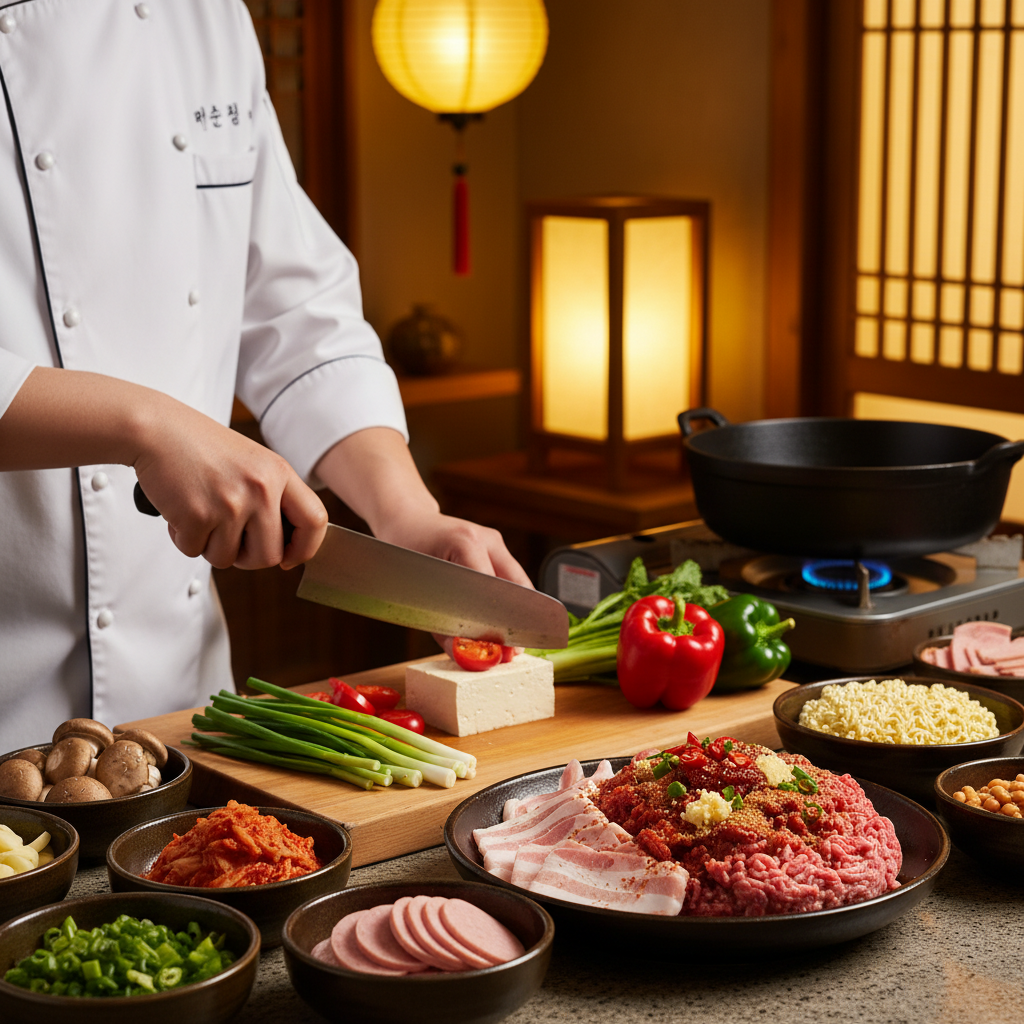 Preparing and seasoning the ingredients