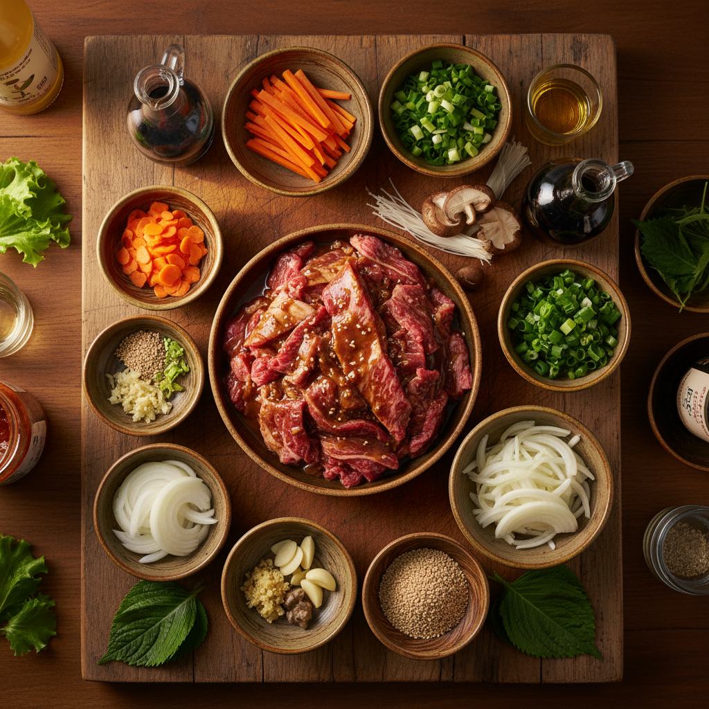 Key ingredients for 불고기
