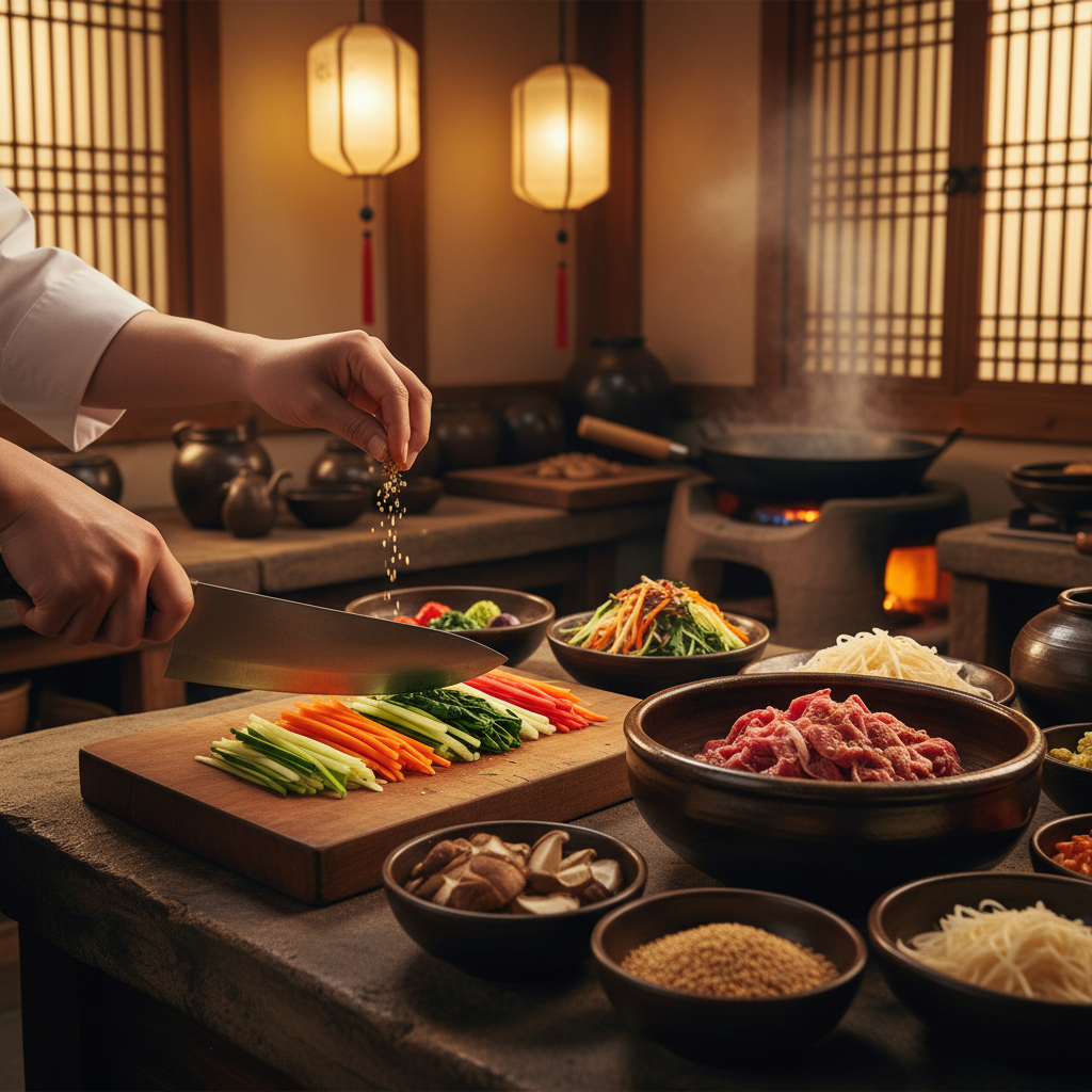 재료 손질과 밑준비 과정