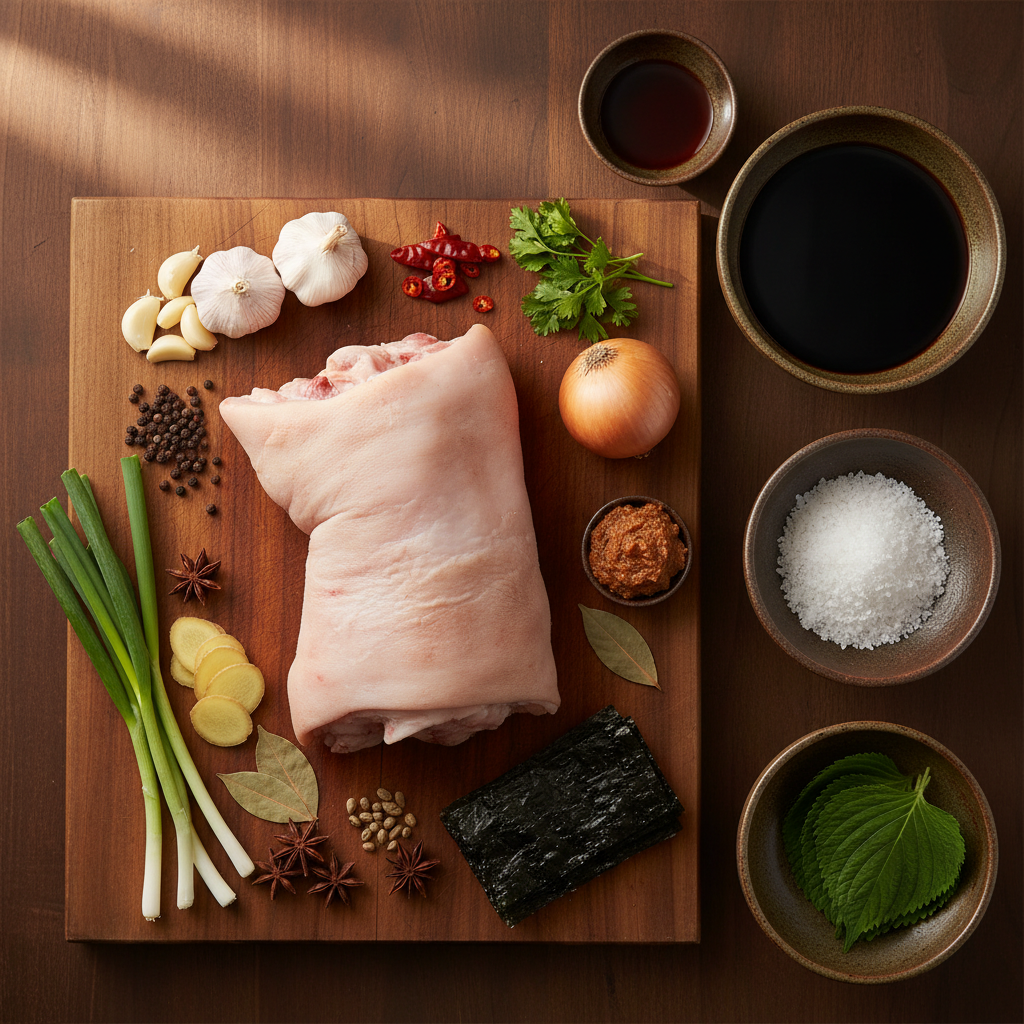 Key ingredients for 족발