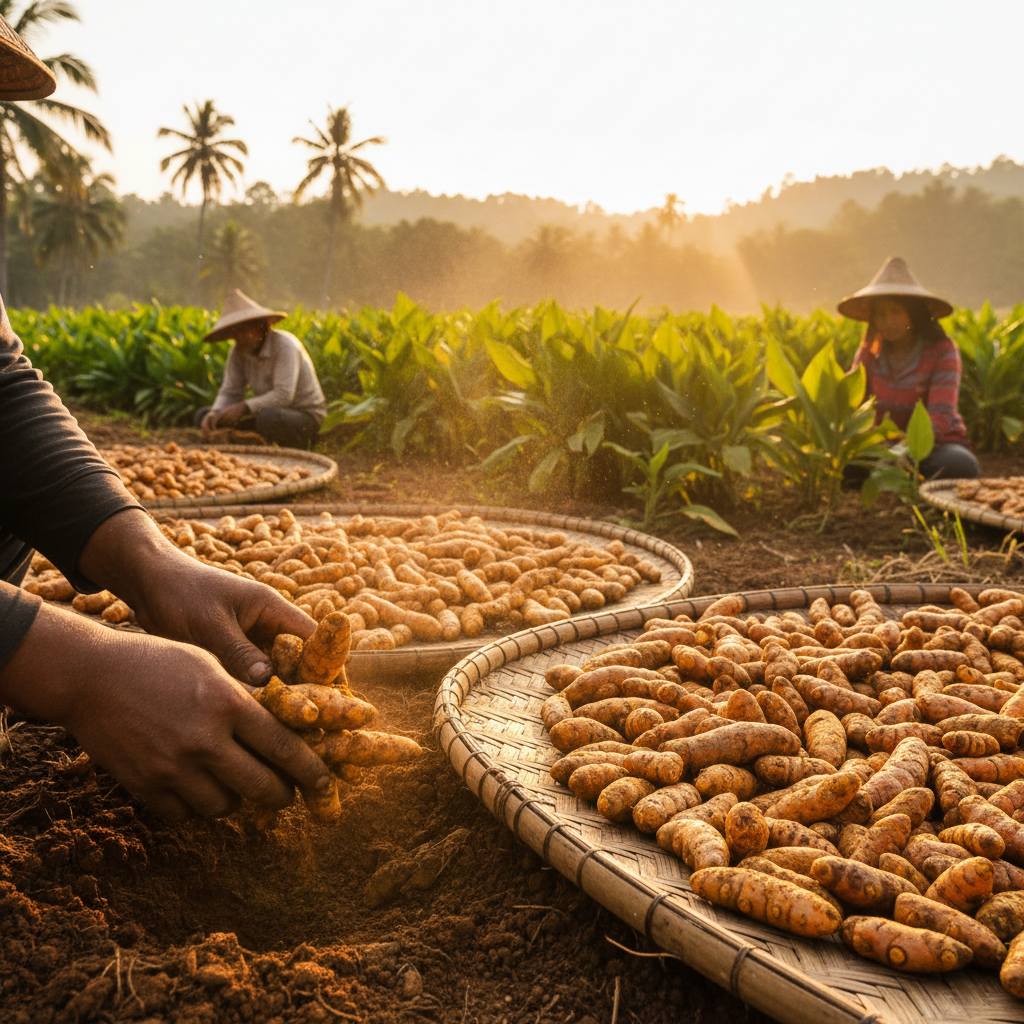 Harvesting Turmeric