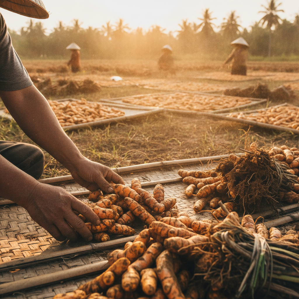 Harvesting Turmeric