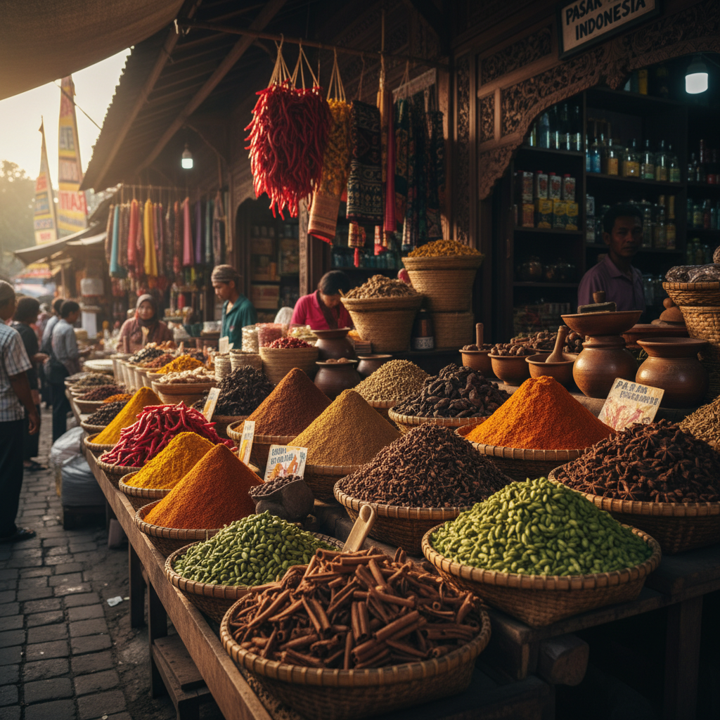 Nutmeg at a spice market