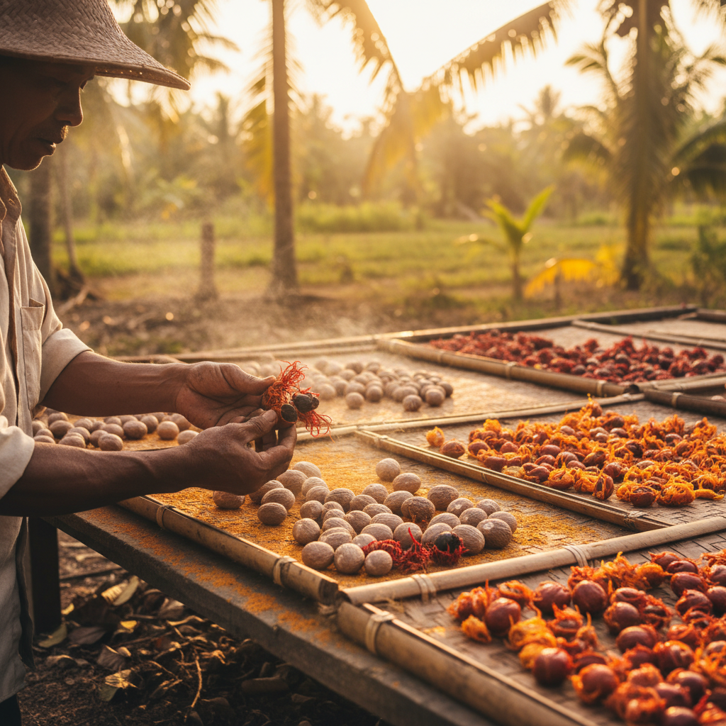 Harvesting Nutmeg
