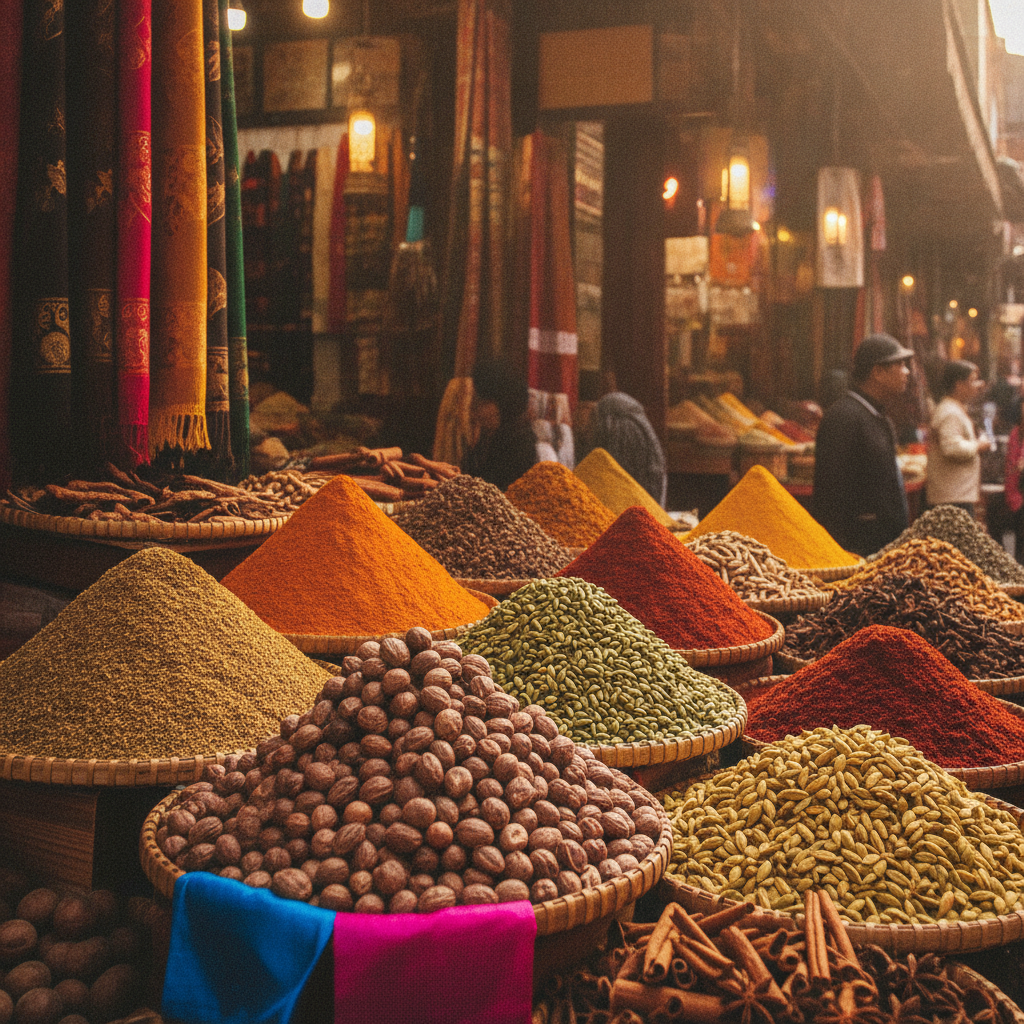 Nutmeg at a spice market