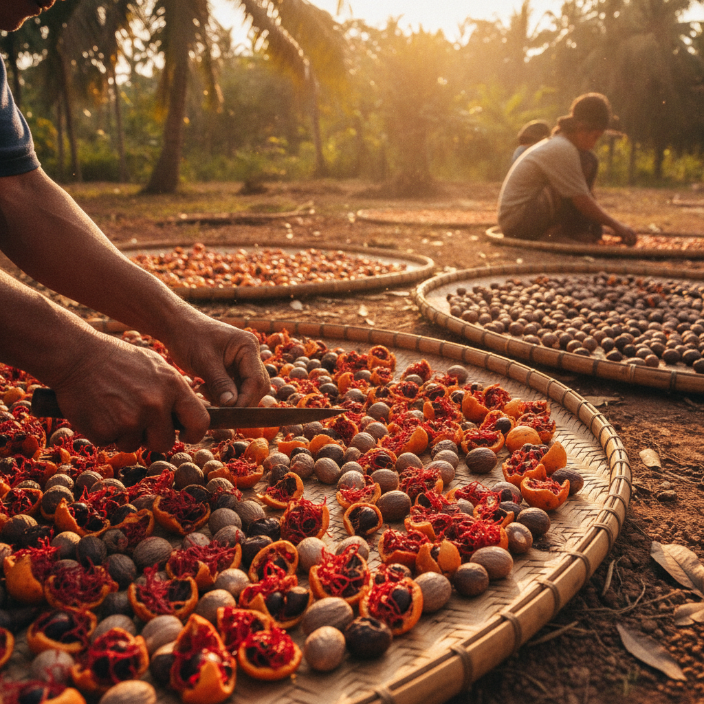 Harvesting Nutmeg