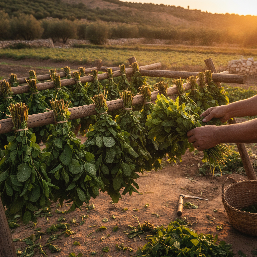 Harvesting Mint