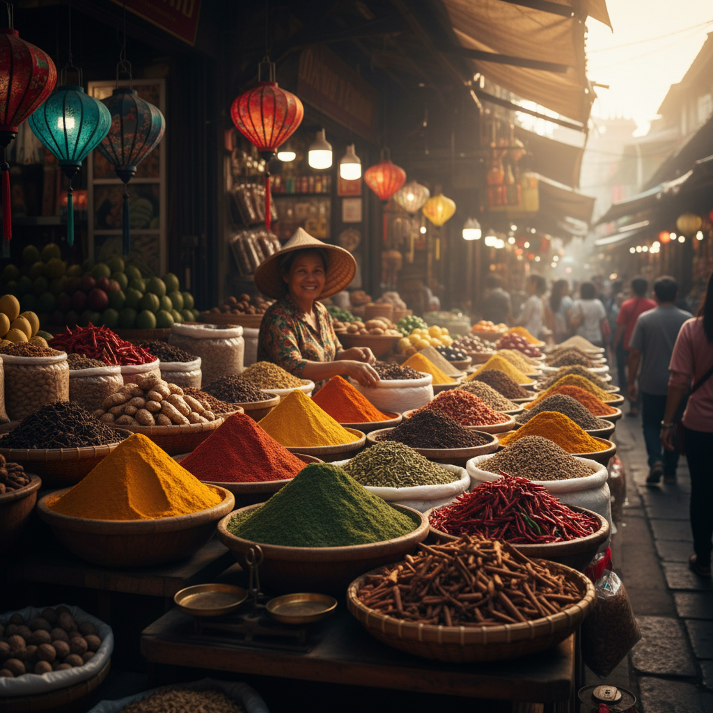 향신료 시장의 생강