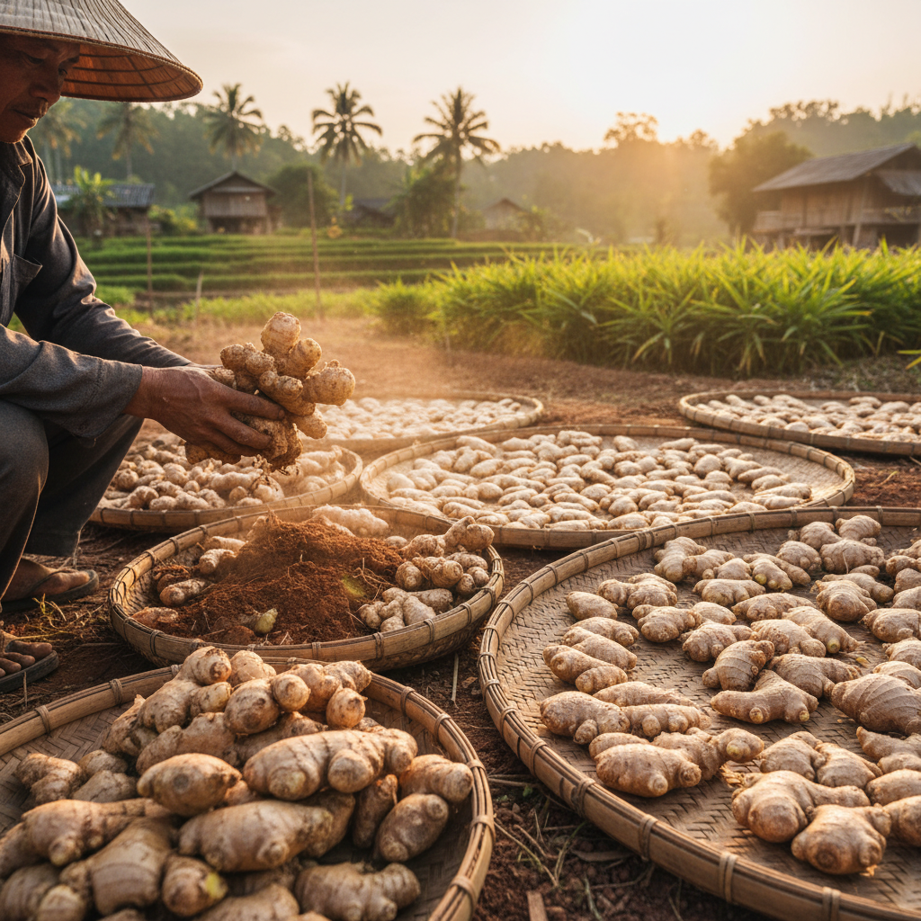 생강 재배와 수확 과정