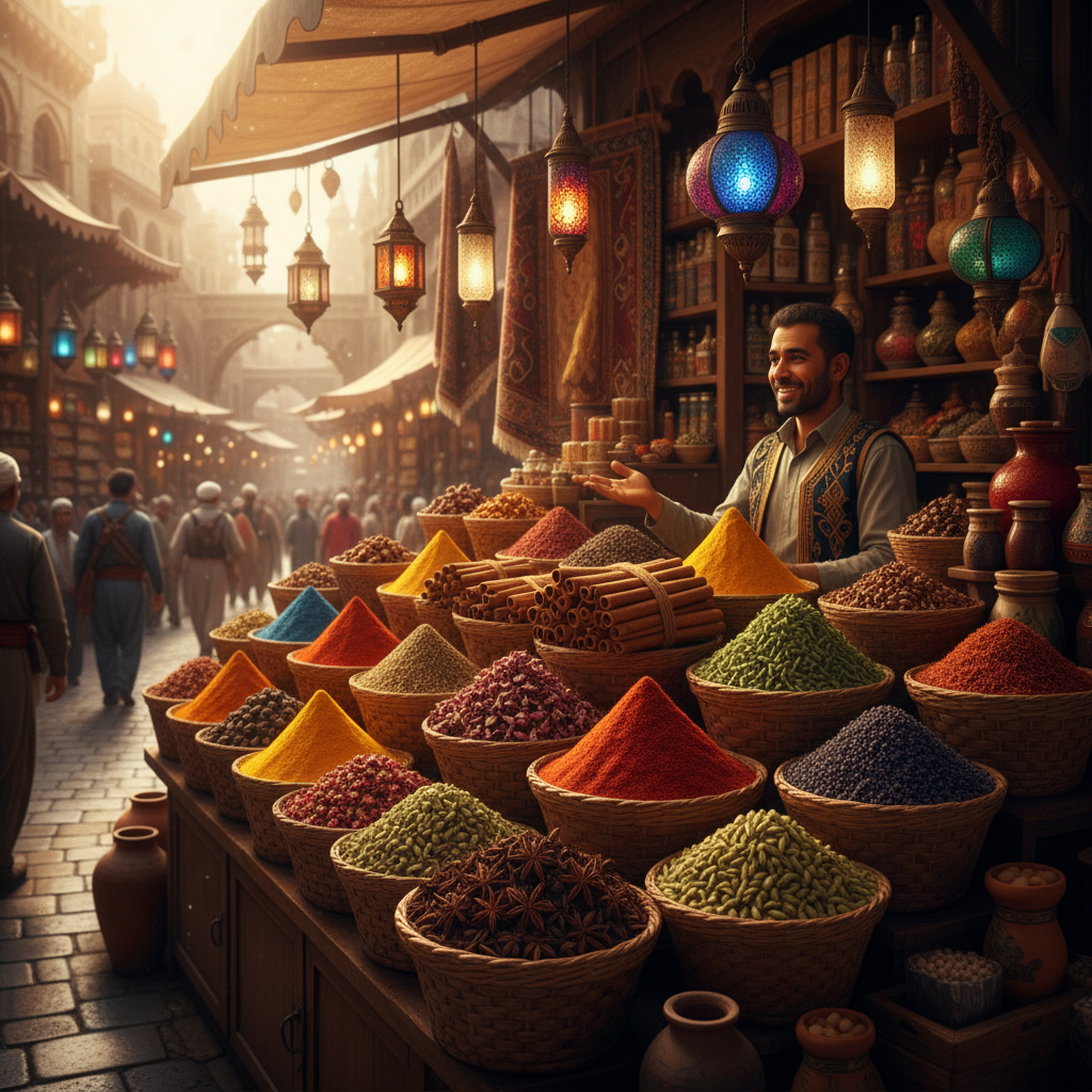 향신료 시장의 시나몬