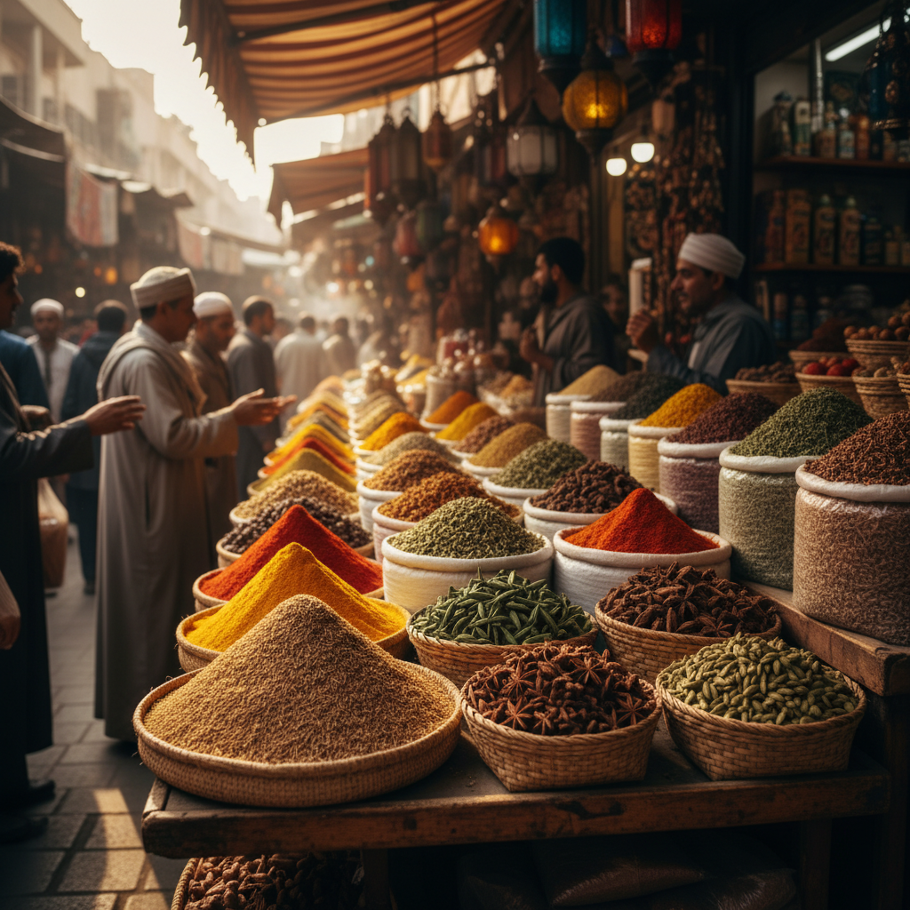 향신료 시장의 큐민