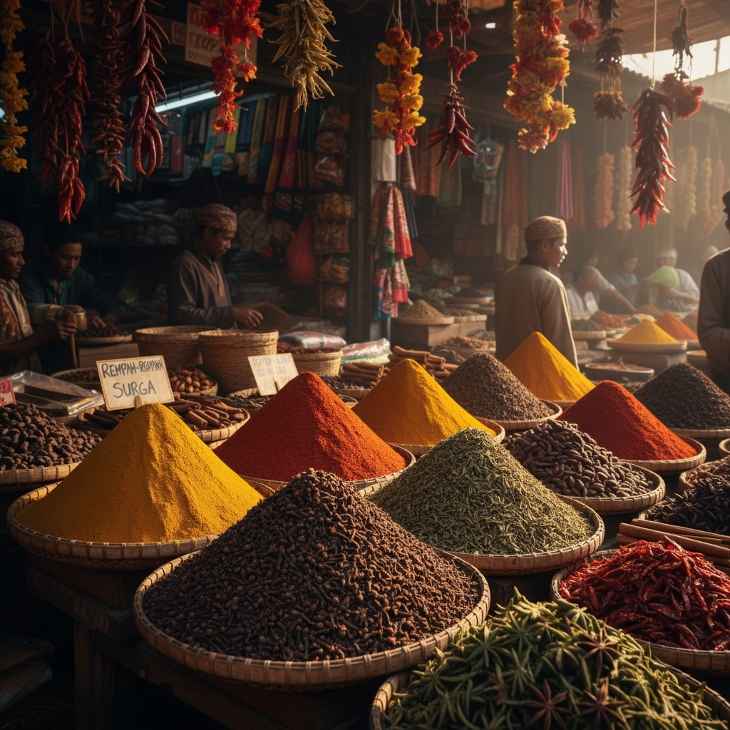 향신료 시장의 클로브(정향)