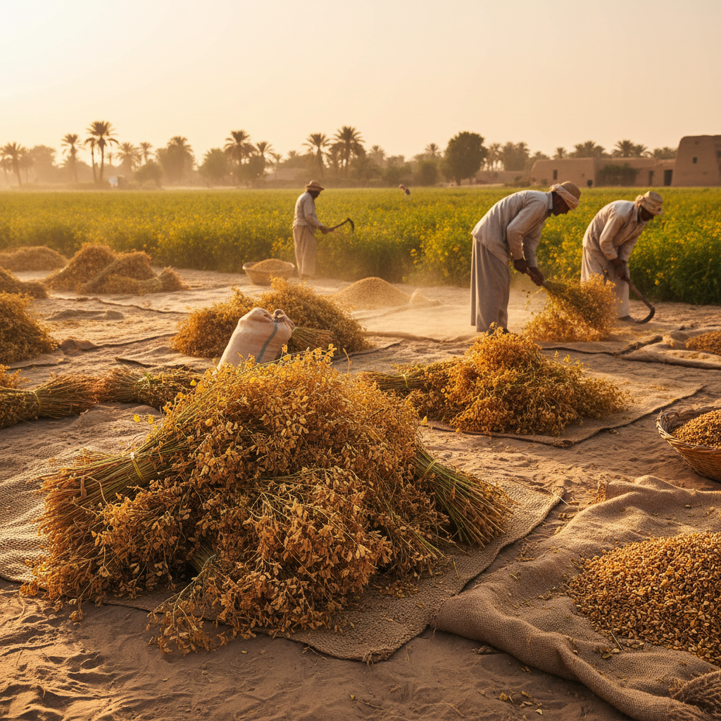 페누그릭(호로파) 재배와 수확 과정