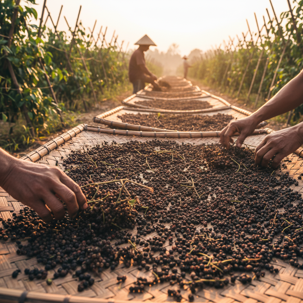 후추 재배와 수확 과정