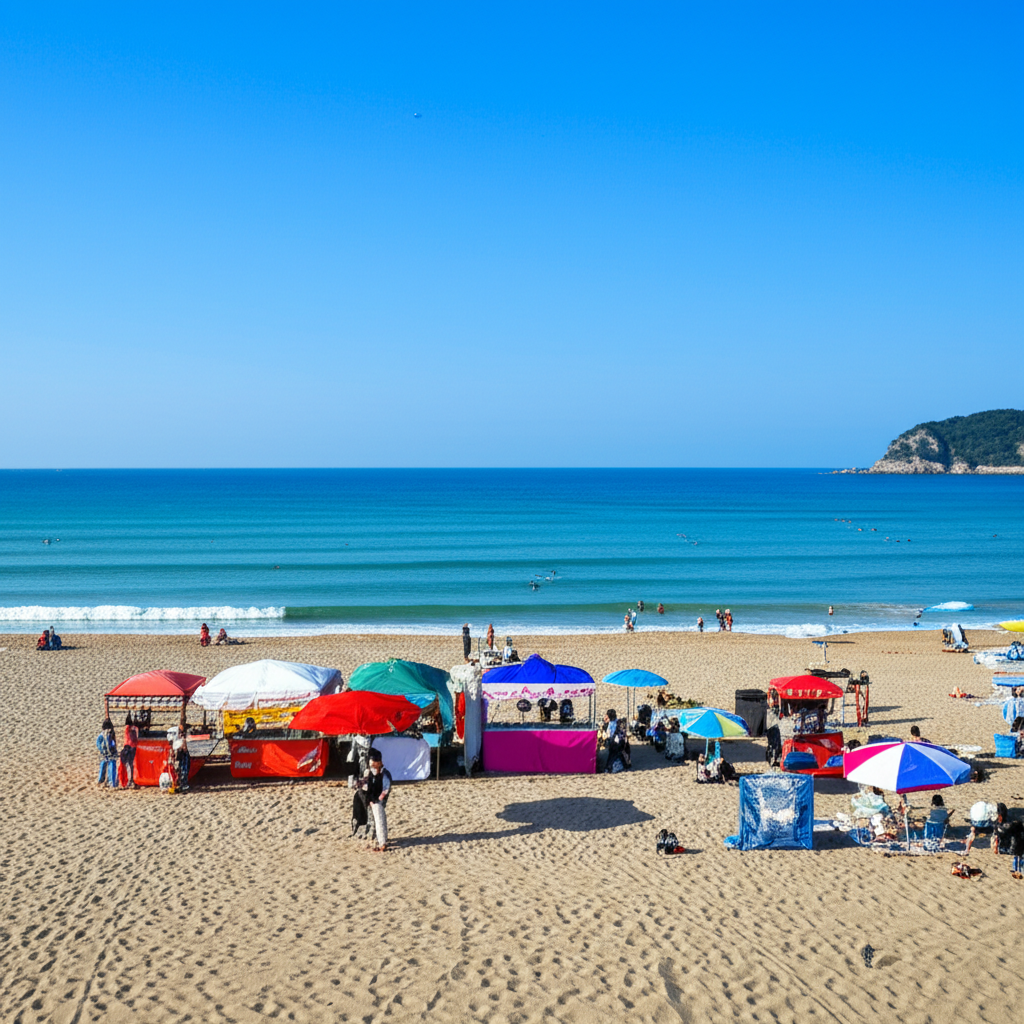 부산 해운대와 광안리