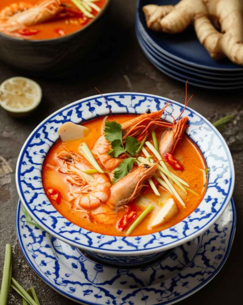 태국의 심장을 맛보다: 똠양꿍, 그 뜨겁고 시큼한 매혹