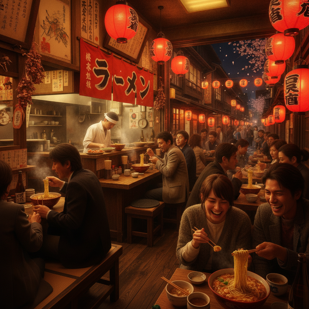 Cultural scene of 라멘 in Japan