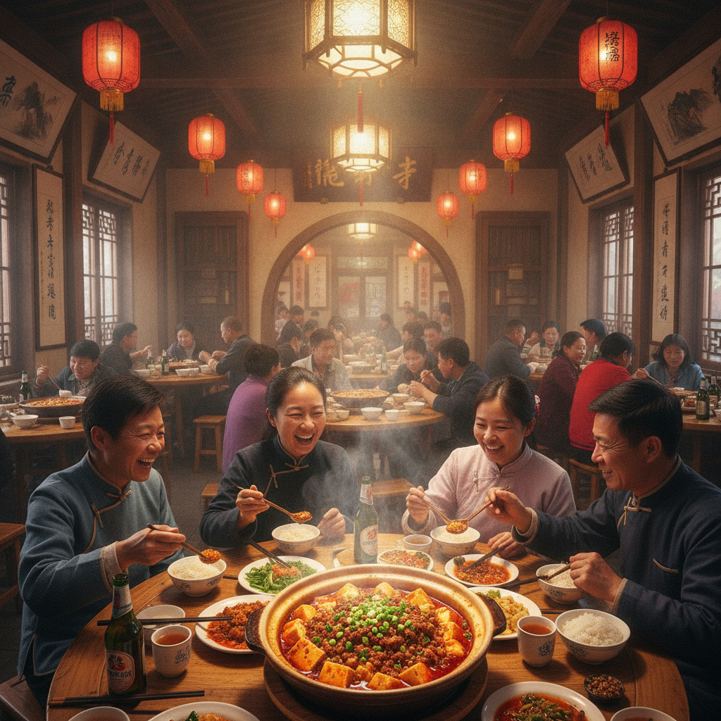 Cultural scene of 마파두부 in China