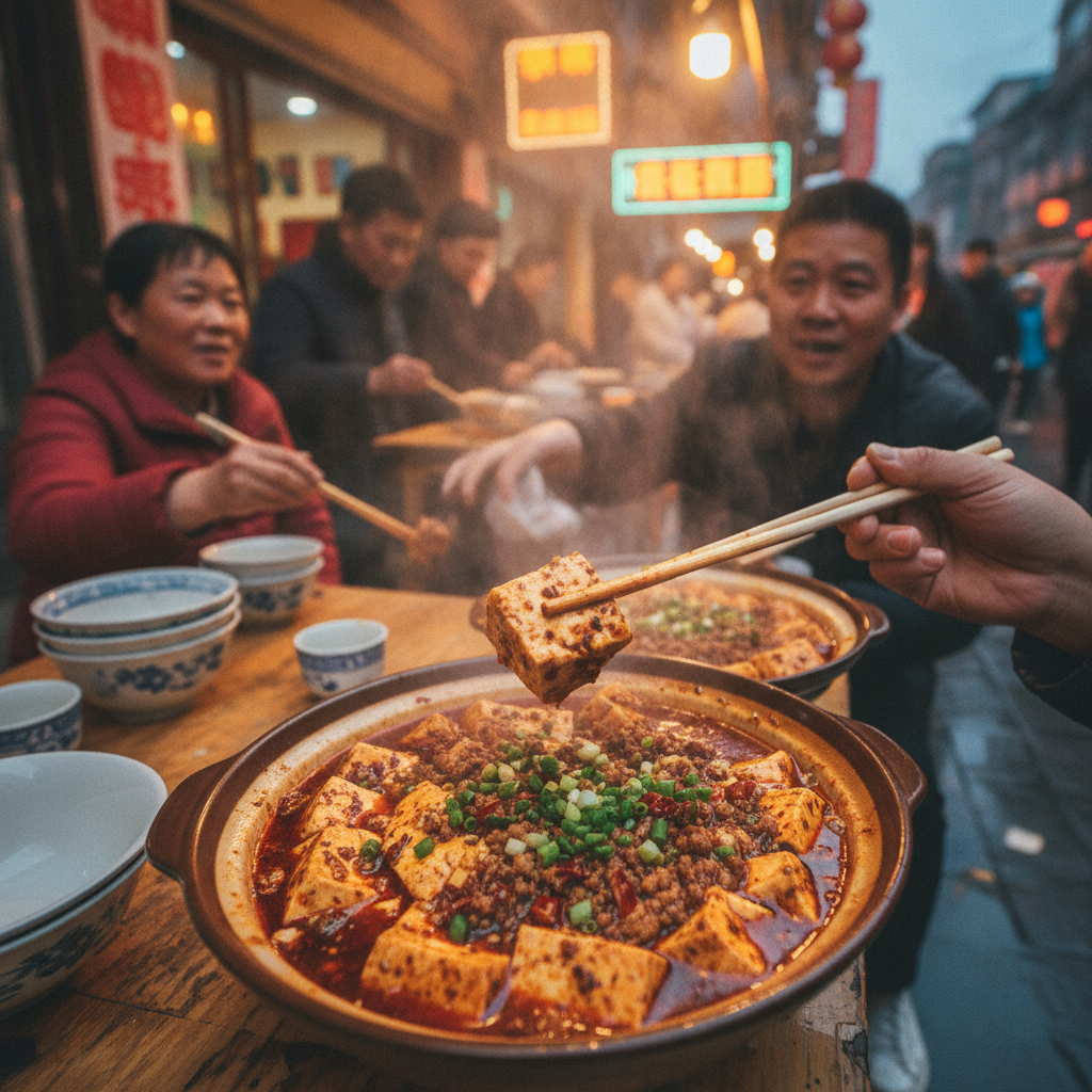Enjoying 마파두부 like a local in China