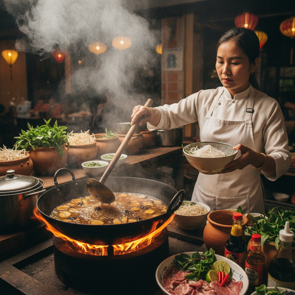 쌀국수(포) 조리 과정