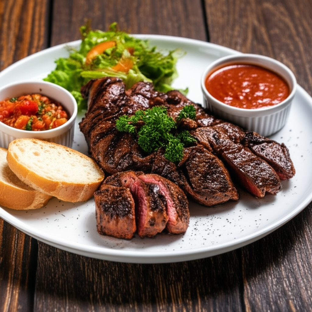 완성된 아사도 한 접시