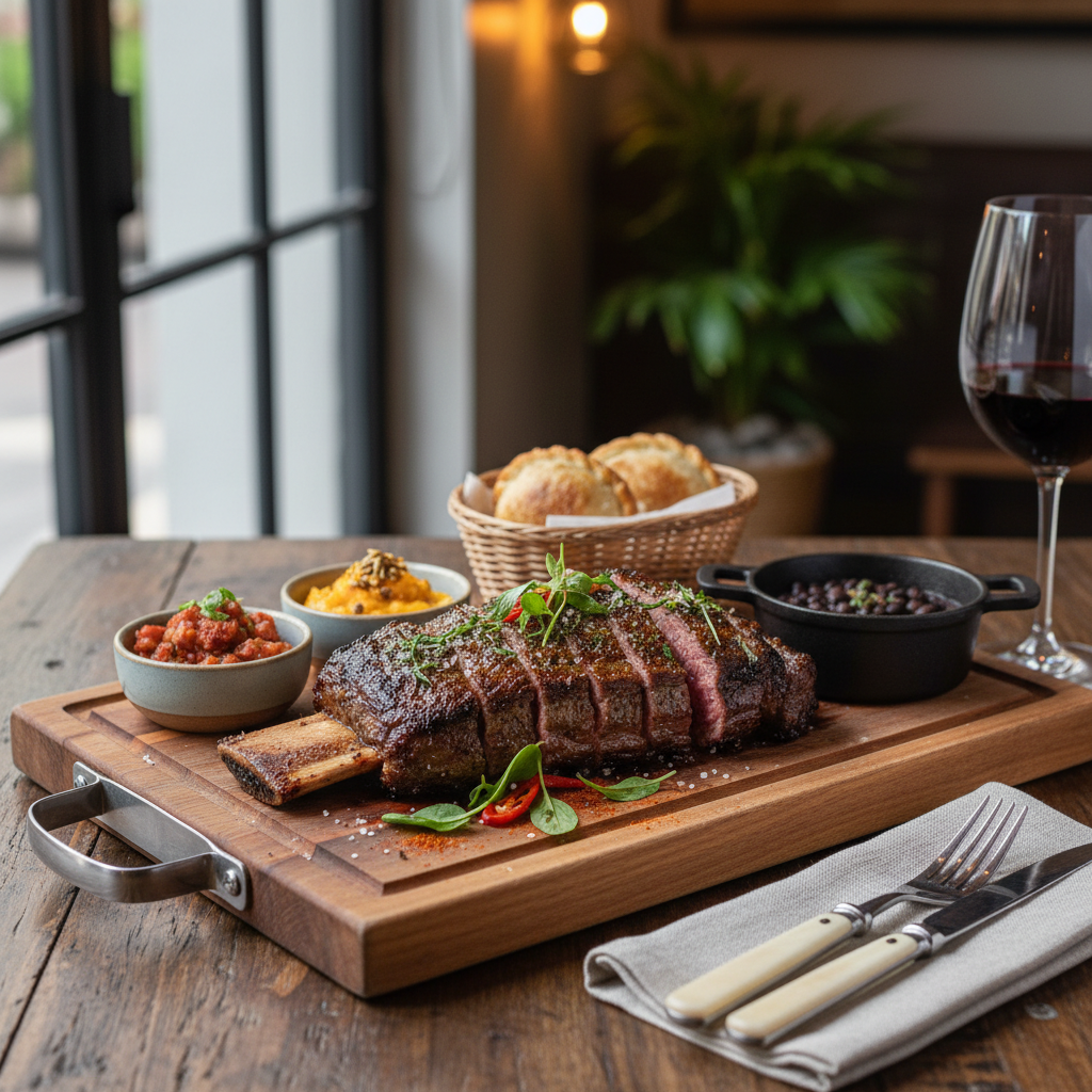 완성된 아사도 한 접시