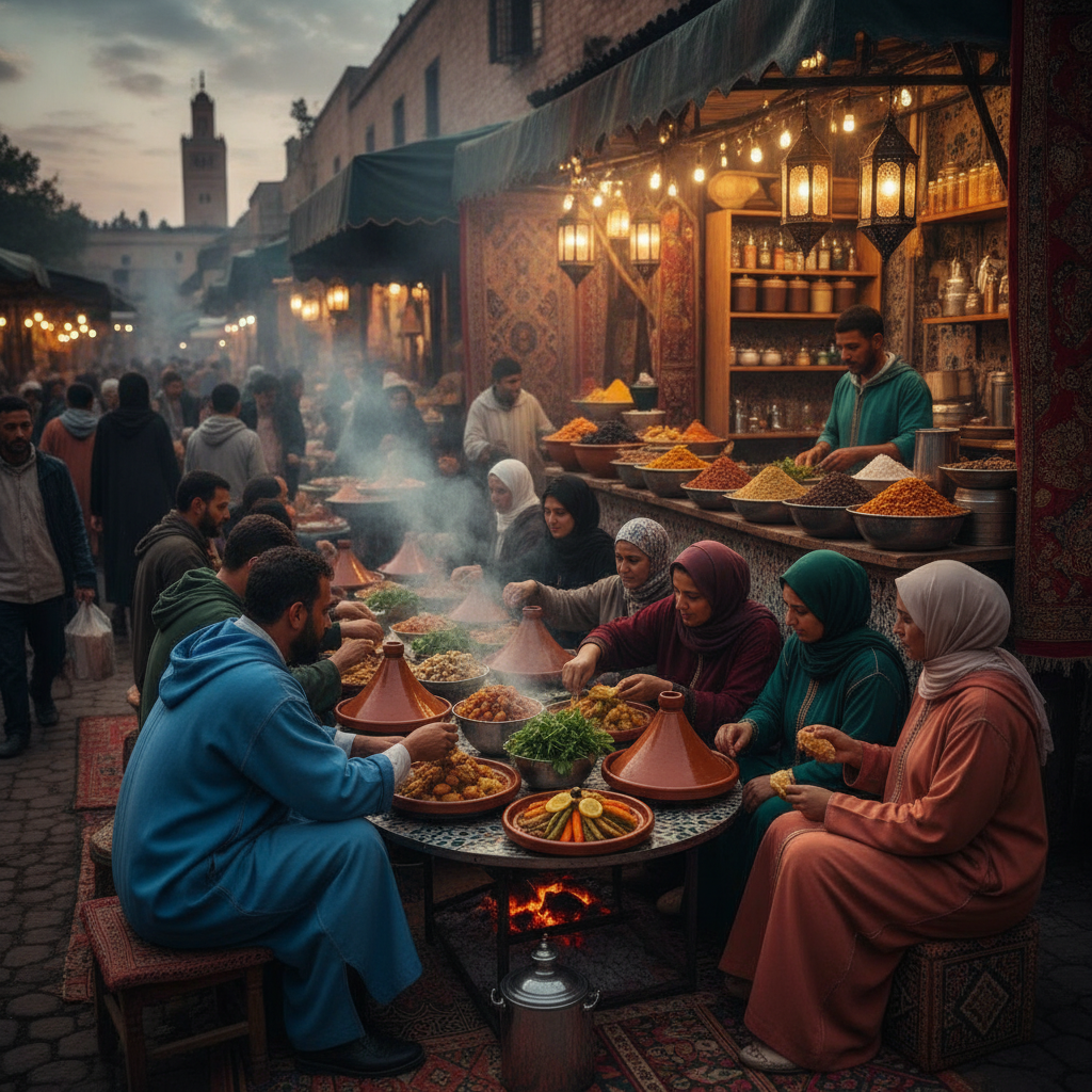 Enjoying 타진 like a local in Morocco