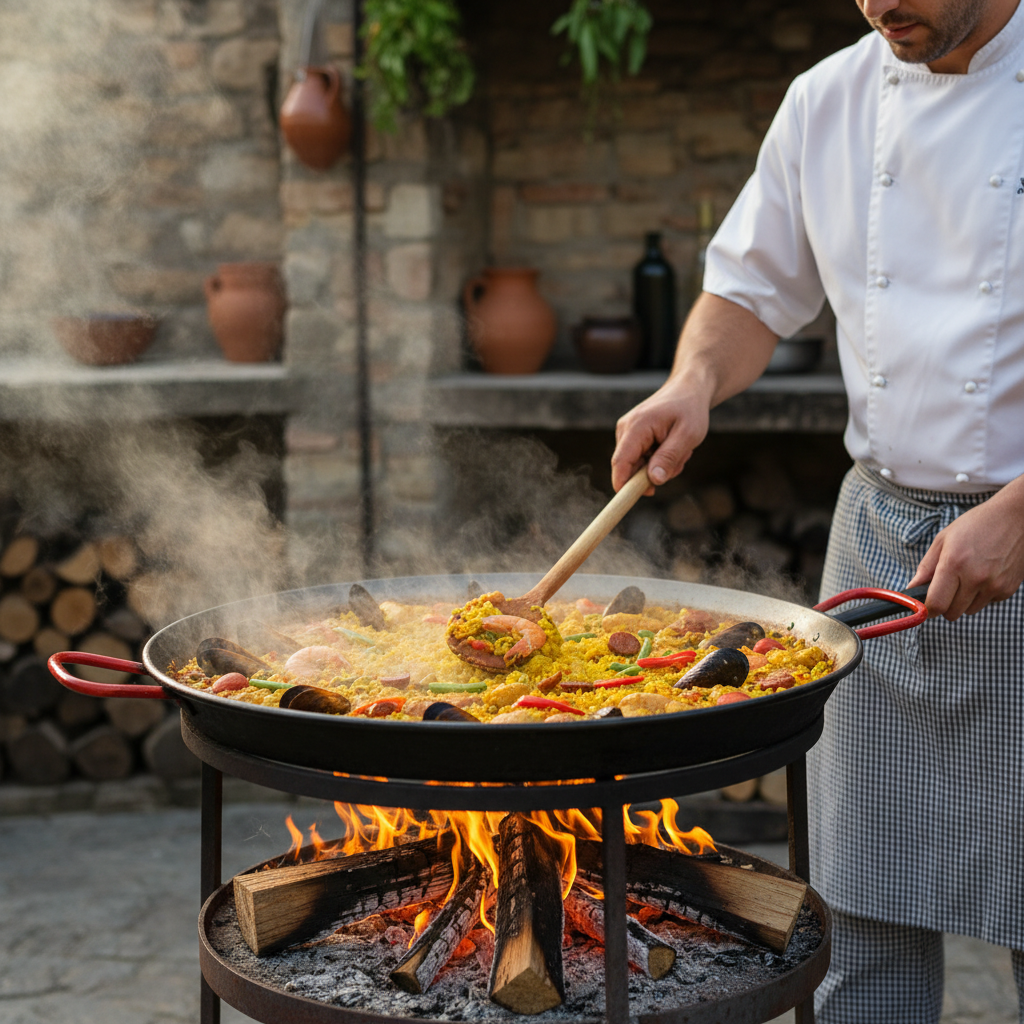 파에야 조리 과정
