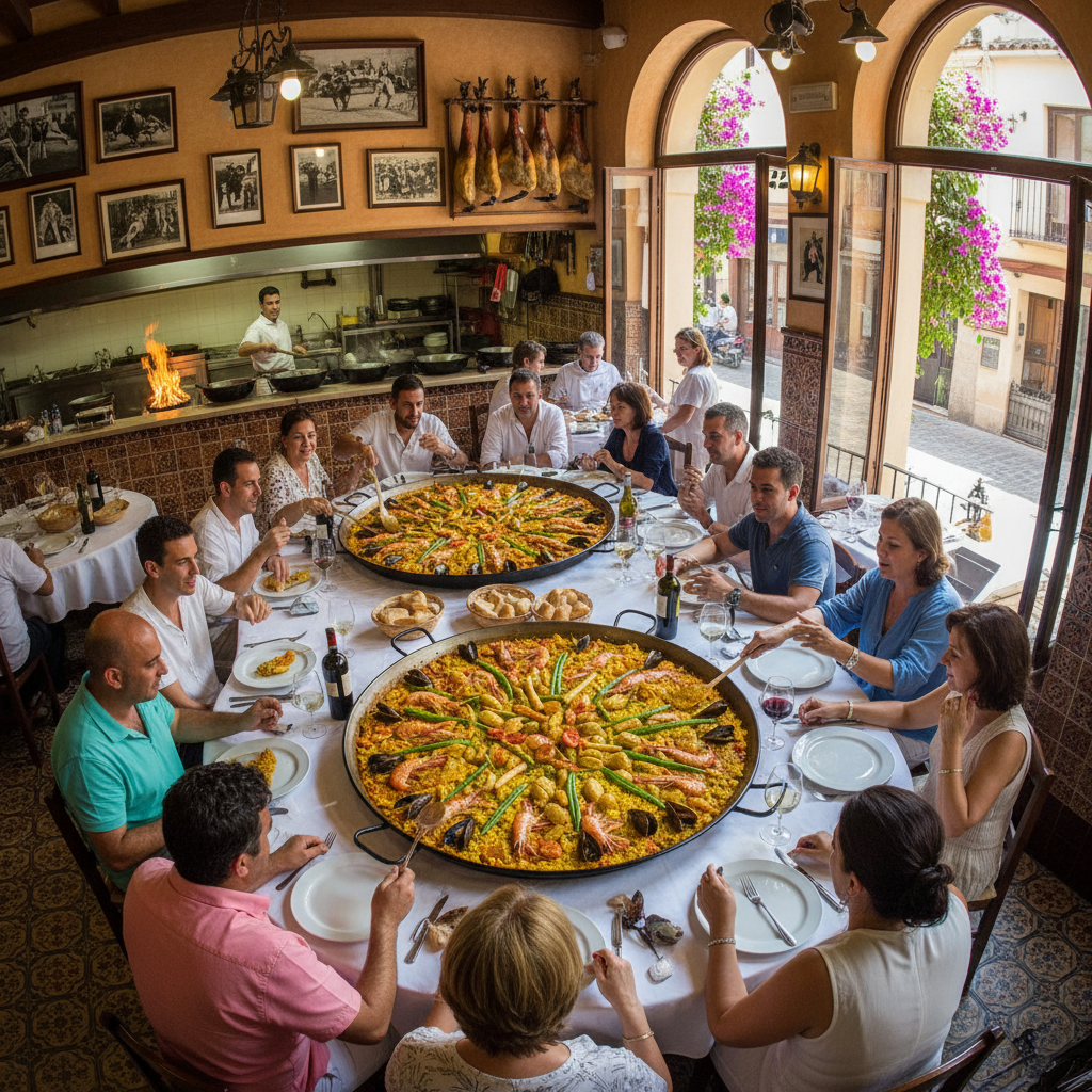 현지에서 즐기는 파에야