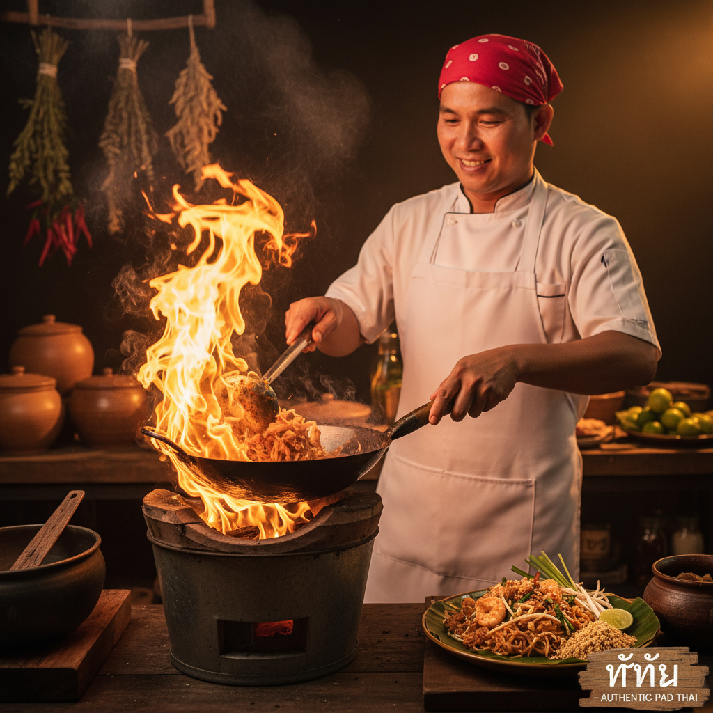 팟타이 조리 과정